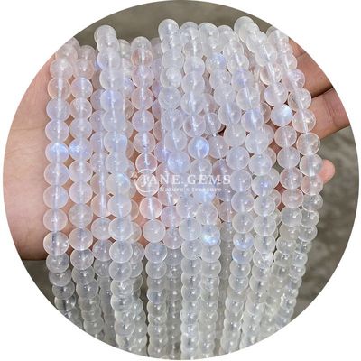 Groothandel Natuurlijke 2A Tourmaline Ronde losse kralen Maansteen Losse Steen Kralen Regenboog Fluorit Kralen Afstandsmeters voor Juwelen