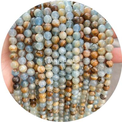 Groothandel Natuurlijke 2A Tourmaline Ronde losse kralen Maansteen Losse Steen Kralen Regenboog Fluorit Kralen Afstandsmeters voor Juwelen