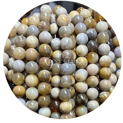 Groothandel Natuurlijke 2A Tourmaline Ronde losse kralen Maansteen Losse Steen Kralen Regenboog Fluorit Kralen Afstandsmeters voor Juwelen