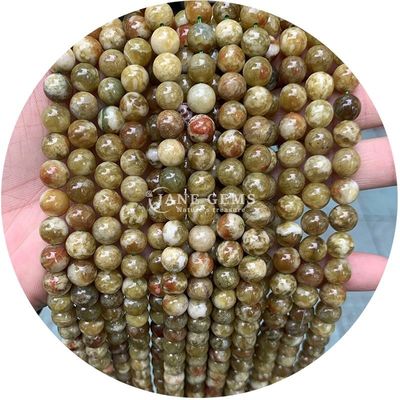 Groothandel Natuurlijke 2A Tourmaline Ronde losse kralen Maansteen Losse Steen Kralen Regenboog Fluorit Kralen Afstandsmeters voor Juwelen