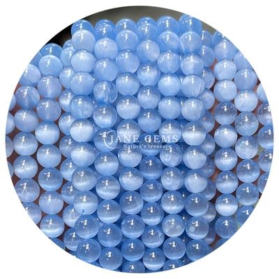 Groothandel Natuurlijke edelstenen Ronde losse kralen 8 mm Blauwe gips losse kralen Ronde hematiet kralen Afstandsmeters voor sieraden maken