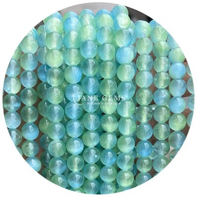 Groothandel Natuurlijke edelstenen Ronde losse kralen 8 mm Blauwe gips losse kralen Ronde hematiet kralen Afstandsmeters voor sieraden maken