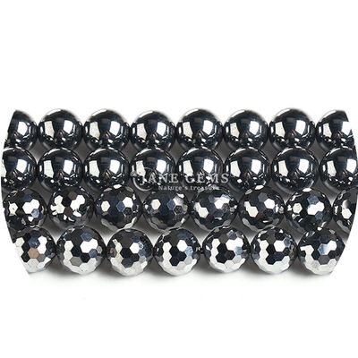 Groothandel Natuurlijke edelstenen Ronde losse kralen 8 mm Blauwe gips losse kralen Ronde hematiet kralen Afstandsmeters voor sieraden maken