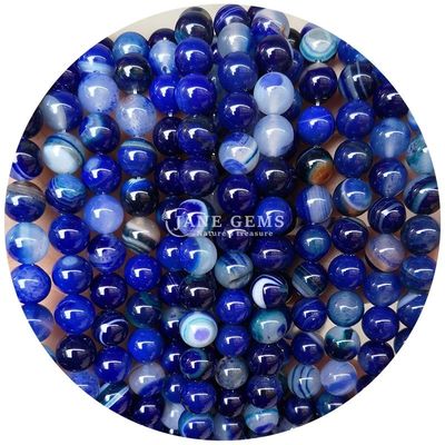 Groothandel Natuurlijke edelstenen Ronde losse kralen 8 mm Blauwe gips losse kralen Ronde hematiet kralen Afstandsmeters voor sieraden maken