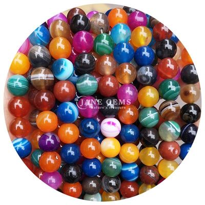 Groothandel Natuurlijke edelstenen Ronde losse kralen 8 mm Blauwe gips losse kralen Ronde hematiet kralen Afstandsmeters voor sieraden maken