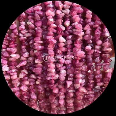 Roze Tourmaline Gem Perlen Natuurlijk Kristal Onregelmatige Vorm Splinterkorrel Grindsteen Losse Perlen Strengen Voor Armbanden