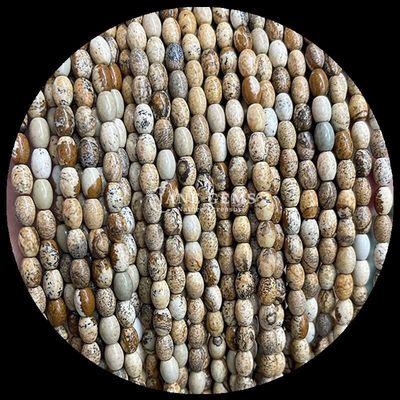 Indiase agate groene stip citroen jade edelsteen kraal natuurlijke kristal rijst vorm steen losse kraal strengen voor armbanden