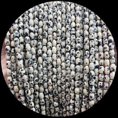 Indiase agate groene stip citroen jade edelsteen kraal natuurlijke kristal rijst vorm steen losse kraal strengen voor armbanden