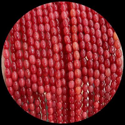 Indiase agate groene stip citroen jade edelsteen kraal natuurlijke kristal rijst vorm steen losse kraal strengen voor armbanden