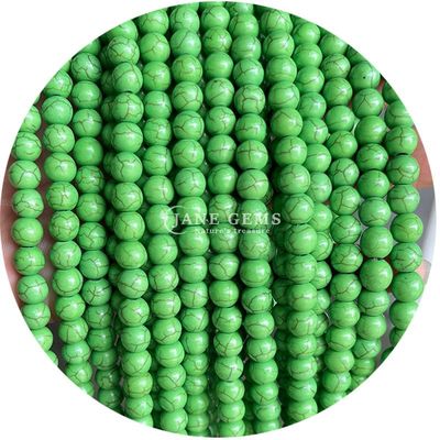 Groothandel Howlite Ronde steen losse kralen Turquoise losse kralen Ronde kralen Afstanden voor het maken van sieraden