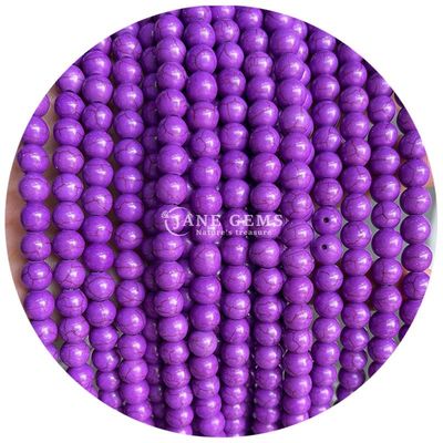 Groothandel Howlite Ronde steen losse kralen Turquoise losse kralen Ronde kralen Afstanden voor het maken van sieraden