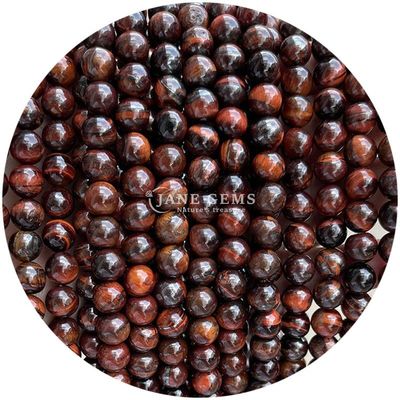 Groothandel Natuursteen Ronde losse kralen 8mm Tiger Eye Losse kralen Roze Rode Tiger Eye Ronde kralen Afstandsmeters voor sieraden