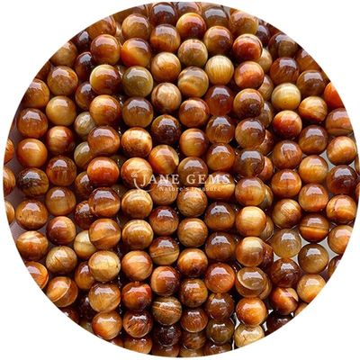 Groothandel Natuursteen Ronde losse kralen 8mm Tiger Eye Losse kralen Roze Rode Tiger Eye Ronde kralen Afstandsmeters voor sieraden