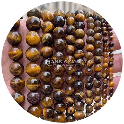Groothandel Natuursteen Ronde losse kralen 8mm Tiger Eye Losse kralen Roze Rode Tiger Eye Ronde kralen Afstandsmeters voor sieraden