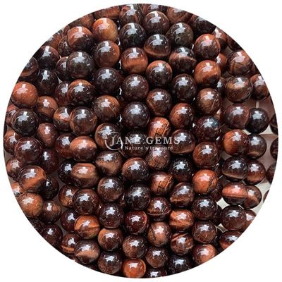 Groothandel Natuursteen Ronde losse kralen 8mm Tiger Eye Losse kralen Roze Rode Tiger Eye Ronde kralen Afstandsmeters voor sieraden