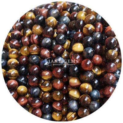 Groothandel Natuursteen Ronde losse kralen 8mm Tiger Eye Losse kralen Roze Rode Tiger Eye Ronde kralen Afstandsmeters voor sieraden