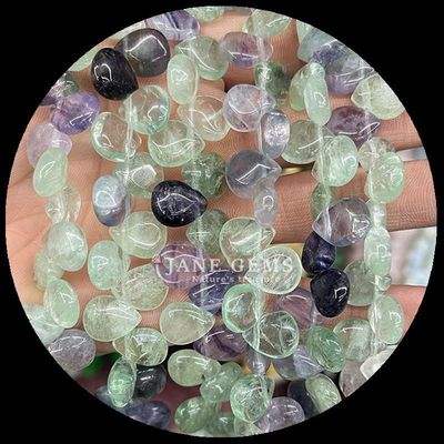 Indiase Agate Topaz Gem Perlen Natuurlijk Kristal Water Druppel Vorm Steen losse Perlen Strengen Voor Armbanden