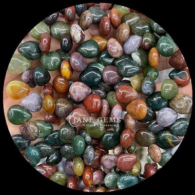 Indiase Agate Topaz Gem Perlen Natuurlijk Kristal Water Druppel Vorm Steen losse Perlen Strengen Voor Armbanden