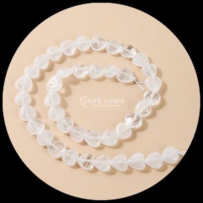 Witte jade goud zandsteen edelsteen kraal natuurlijke kristal hart vorm steen losse kraal strengen voor armbanden