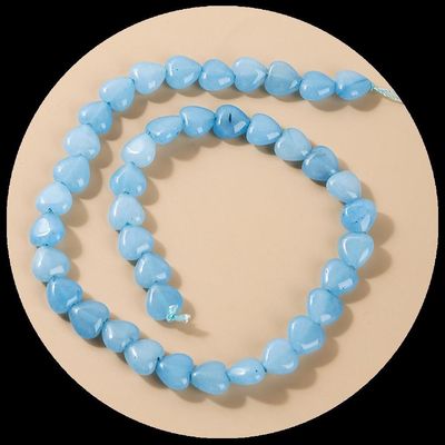 Aquamarijn Amethyst Gem Perlen Natuurlijke Kristallen Hartvorm Steen losse Perlen Strengen Voor Armbanden
