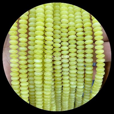 Lemon Jade Amazonite Gem Perlen Natuurlijke Kristal UFO Vorm Steen Losse Perlen Strengen Voor Armbanden