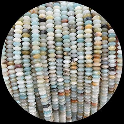Lemon Jade Amazonite Gem Perlen Natuurlijke Kristal UFO Vorm Steen Losse Perlen Strengen Voor Armbanden