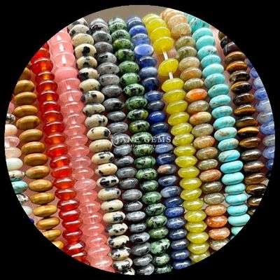 Lemon Jade Amazonite Gem Perlen Natuurlijke Kristal UFO Vorm Steen Losse Perlen Strengen Voor Armbanden