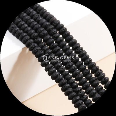 Lucky Jade Lava Stone Gem Bead Natural Crystal Abacus Shape Stone Loose Bead Strands Voor Armbanden