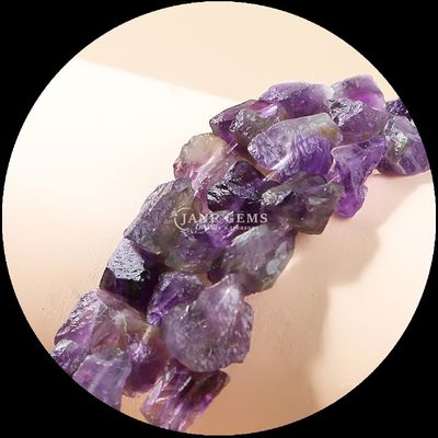 Rozenkwarts Amethist Edelsteen Perlen Natuurlijk Kristal Ruwe Steen Losse Perlen Strengen Voor Armbanden