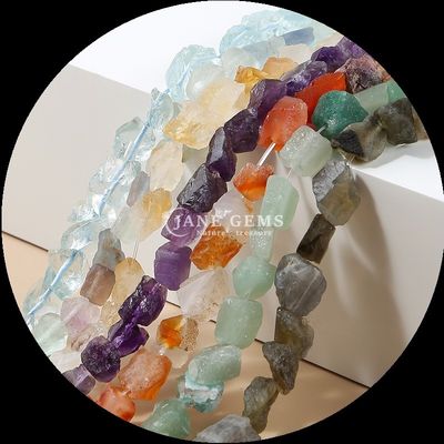 Fluoride Amazoneit Gem Perlen Natuurlijke Kristallen Ruwe Ruwe Steen Losse Perlen Strengen Voor Armbanden