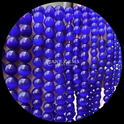 Ronde vorm edelsteen kraal Kleurrijk Blauw Groen Oranje Kleur Kat Oog Losse kraal Strengen Voor Armbanden