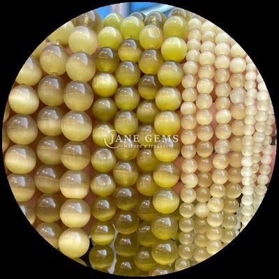 Oranje Paars Geel Kleurrijk Ronde Vorm Katten Oog Losse Perlen Strengen Perlen Grootte 4mm/6mm/8mm/10mm/12mm