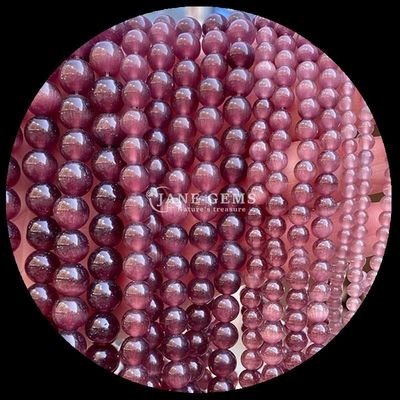 Oranje Paars Geel Kleurrijk Ronde Vorm Katten Oog Losse Perlen Strengen Perlen Grootte 4mm/6mm/8mm/10mm/12mm