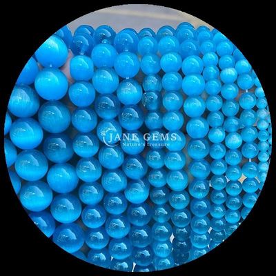 Rood Blauw Paars Kleurrijke Perlen Ronde Vorm Katten Oog Losse Perlen Strengen voor genezende energie en geschenken geven