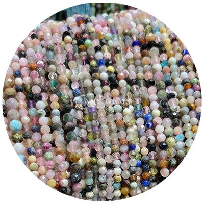 OEM ODM Support Faceted Echte Natuur Edelsteen Healing Crystal Loose Beads Strand Jewelry For DIY Designer