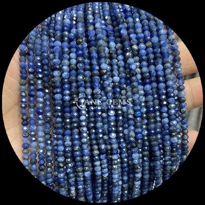Lapis Lazuli Apatite Natuurlijke edelstenen kraal gevelvormige abacusvorm losse kraalstrengen voor genezende energie en doe-het-zelf sieraden maken