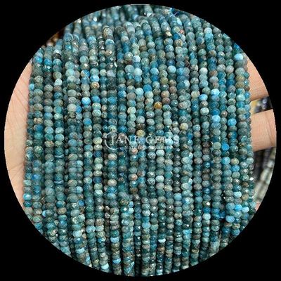 Lapis Lazuli Apatite Natuurlijke edelstenen kraal gevelvormige abacusvorm losse kraalstrengen voor genezende energie en doe-het-zelf sieraden maken
