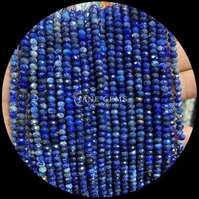 Lapis Lazuli Apatite Natuurlijke edelstenen kraal gevelvormige abacusvorm losse kraalstrengen voor genezende energie en doe-het-zelf sieraden maken
