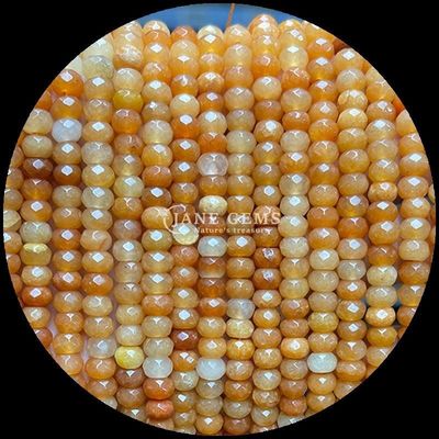 Fluoride Carnelian Natural Gemstone Bead Faceted Abacus Shape Loose Bead Strands voor Healing Energy en DIY Jewelry Ma