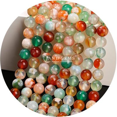 Natuurlijke Ronde Smooth Mix Agate Loose Beads Strand Voor DIY Juwelen & Handwerk Makin