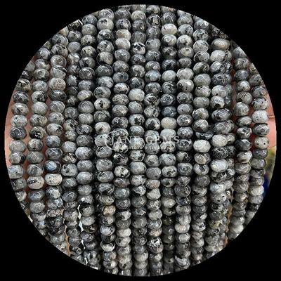 Indiase Agate Groene Dot Natuurlijke Edelsteen Perlen Strengen Natuurlijke Edelsteen Gevels Abacus Perlen voor Op maat gemaakte geschenken
