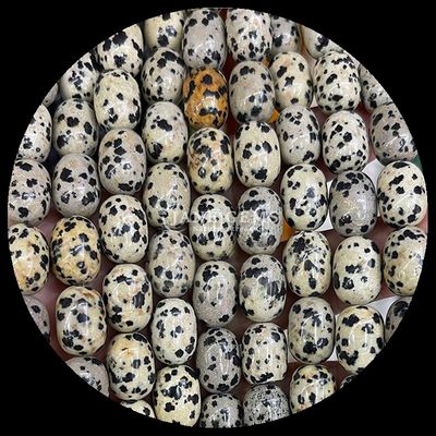 Edelstenen Perlen Dalmatische jaspis Natuurkristal Edelsteen Vatenvorm losse perlen Strengen voor het maken van sieraden