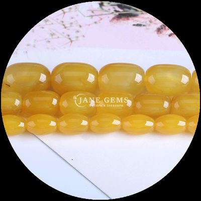 Gems Bead Carnelian Green Agate Natural Crystal Gemstone Barrel Shape Loose Bead Strands voor het maken van juwelen