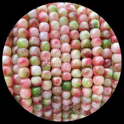 Edelstenen Perlen Roos Kwartz IJs Groen Jade Natuurlijk Kristal Edelsteen Appelvorm Losse Perlen Strengen voor Juwelen
