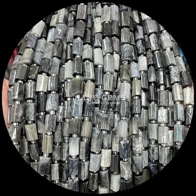 Edelstenen Perlen Natuurlijk kristal aardbei Kwarts Edelsteen Gevelvormige cilindervorm Losse perlen Strengen voor sieraden maken