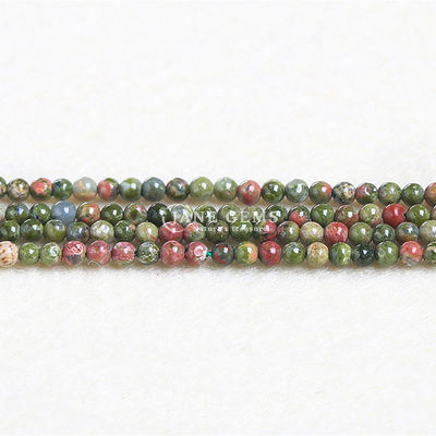 Kristallen ronde vorm losse kralen Strand Clear Quartz Unakite Voor het maken van doe-het-zelf ambachten
