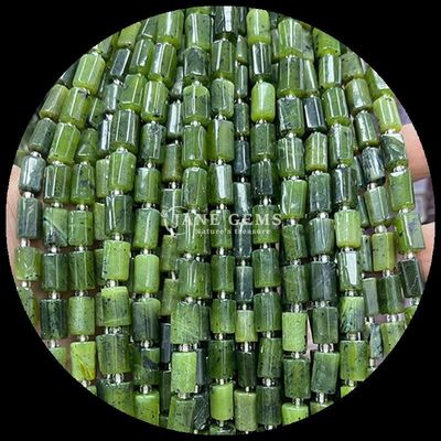 Edelstenen Perlen Natuurkristal Aquamarijn Prehnite Edelsteen Gevelvormige Cylindervorm Losse Perlen Strengen voor Juwelen maken