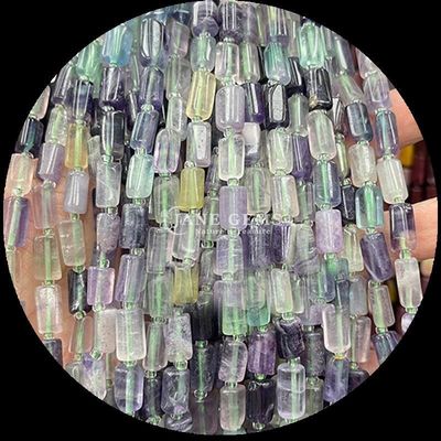 Edelstenen Perlen Natuurkristal Apatite Rhodonite Edelsteen Gevelvormige Cylindervorm Losse Perlen Strengen voor het maken van sieraden