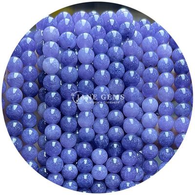 Lavendel Chalcedonie Helderrood Chalcedonie Ronde Gespleten Perlen Halffabricaten