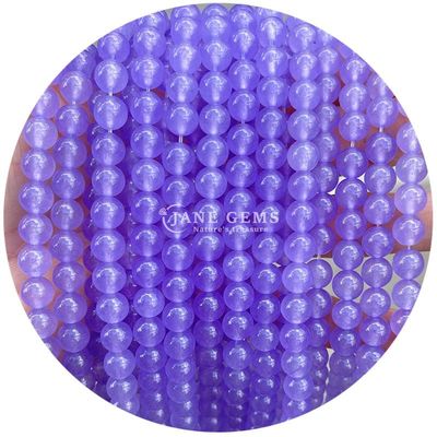 Lavendel Chalcedonie Helderrood Chalcedonie Ronde Gespleten Perlen Halffabricaten